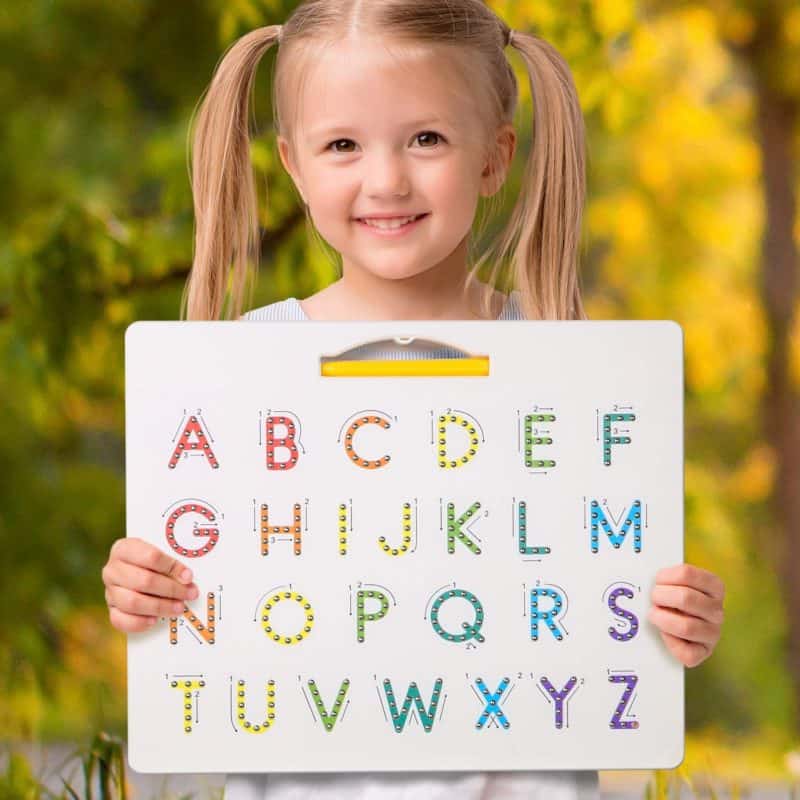 Woordjes leren- Magnetisch Letterbord met meisje