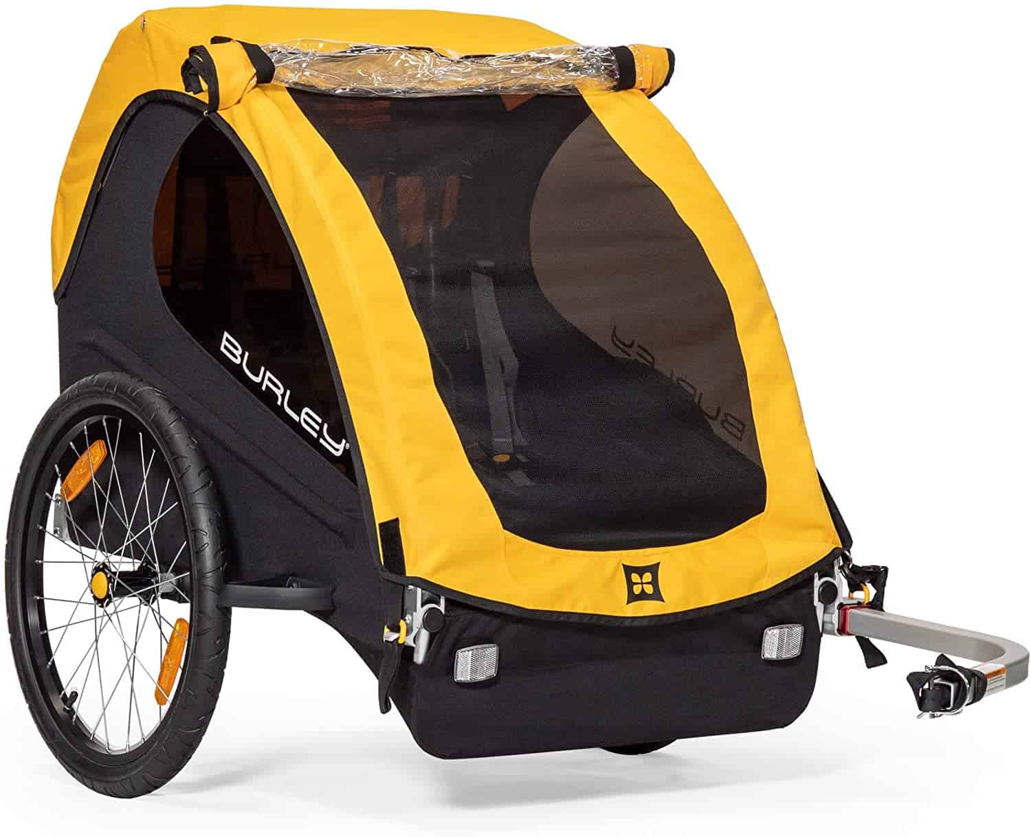 Most convenient bicycle trailer to transport children Burley Bee bicycle trailer