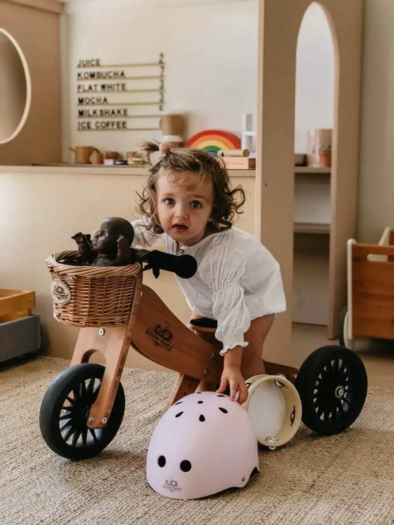 Kinderfeets loopfiets mandje voor peuters die alles al hebben