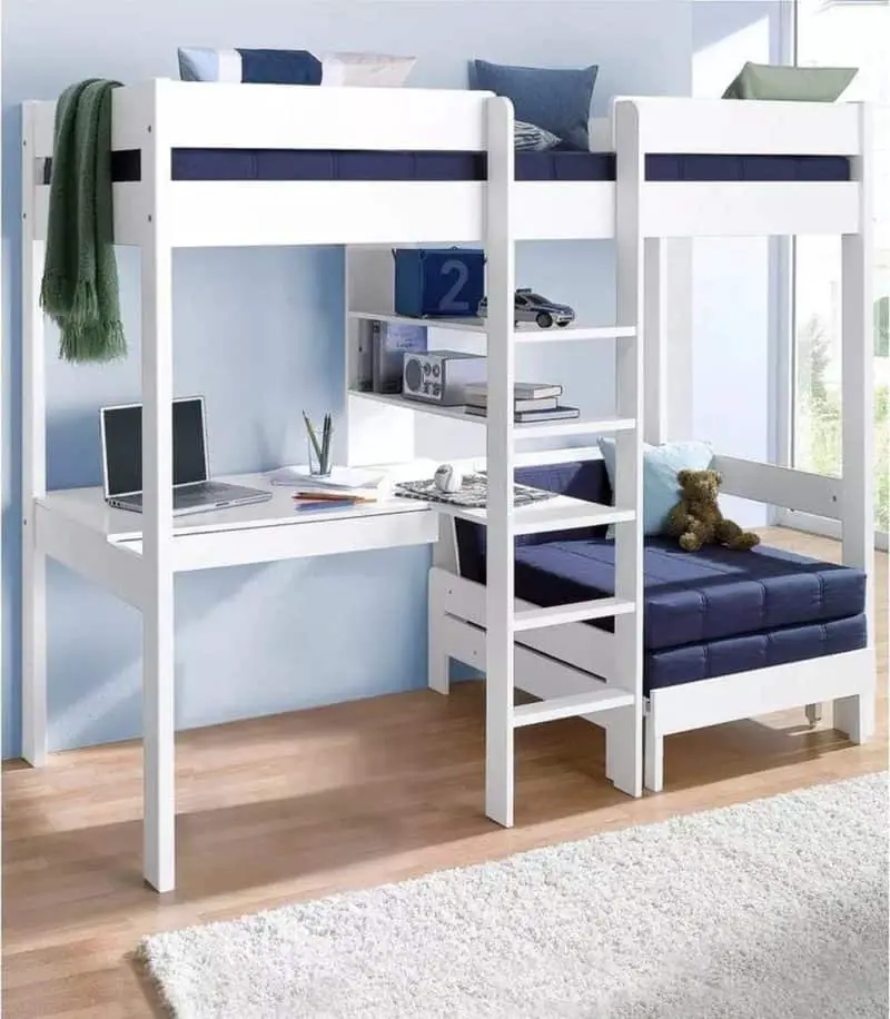 Overall-best-loft-bed-Bollies-Best-multifunctional-pine-loft-bed