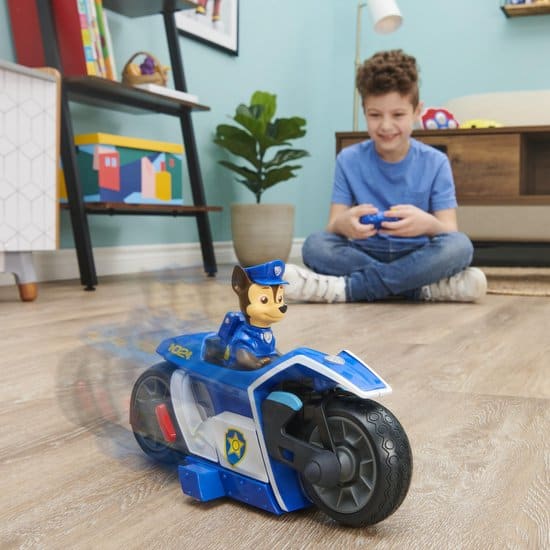 Best RC motorbike- PAW Patrol Chase RC Motorcycle with little boy