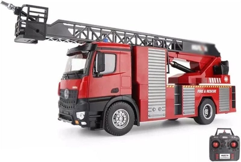 El mejor camión de bomberos RC con control remoto: 1-14 Simulación de camión de bomberos con control remoto Juguete RC Car 22