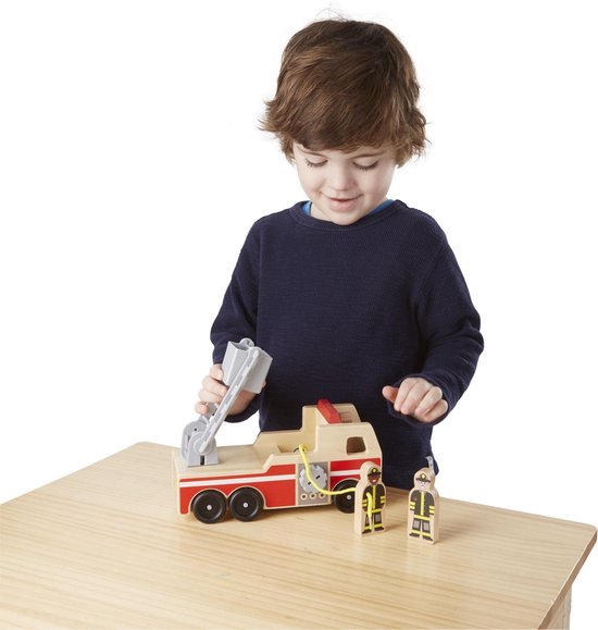 Best wooden fire truck from 3 years old - Melissa & Doug Wooden Fire Brigade with baby