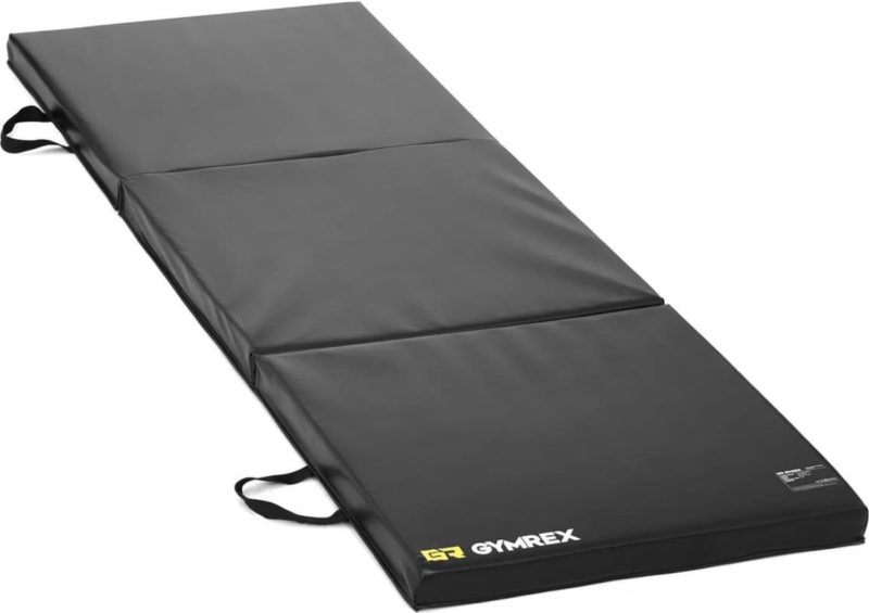 Meilleur tapis de gymnastique pour la gymnastique à domicile - Tapis d'exercice de sol épais pliable à trois plis