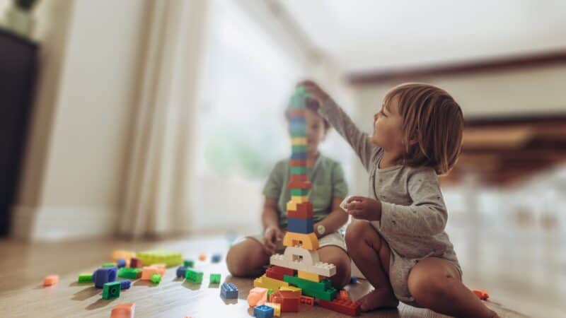 Cleaning plastic building blocks