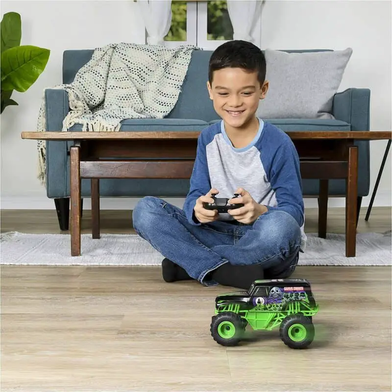 Best cheap Monster truck- Official Grave Digger with baby boy