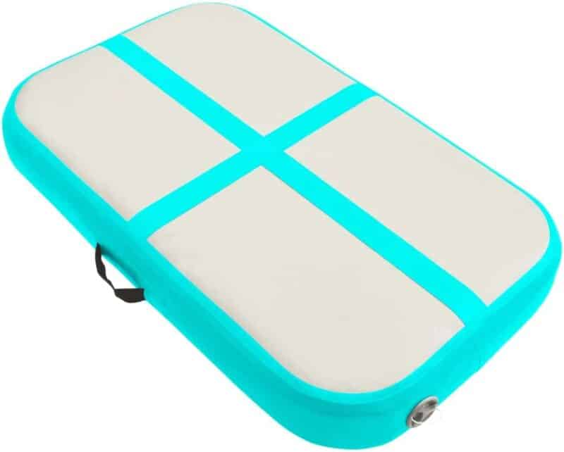 Beste goedkope airblock- vidaXL Gymnastiekmat met pomp opblaasbaar 60x100x10 cm PVC groen