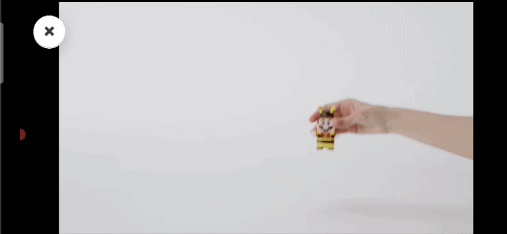 Lego Mario bij in de app