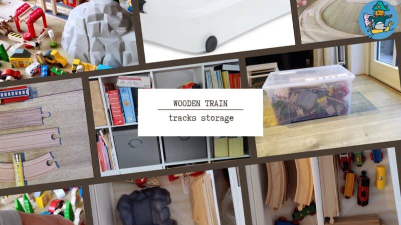 wooden toy train storage